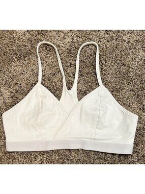 Fabletics Live in Racerback Bralette Medium ~ Ivory